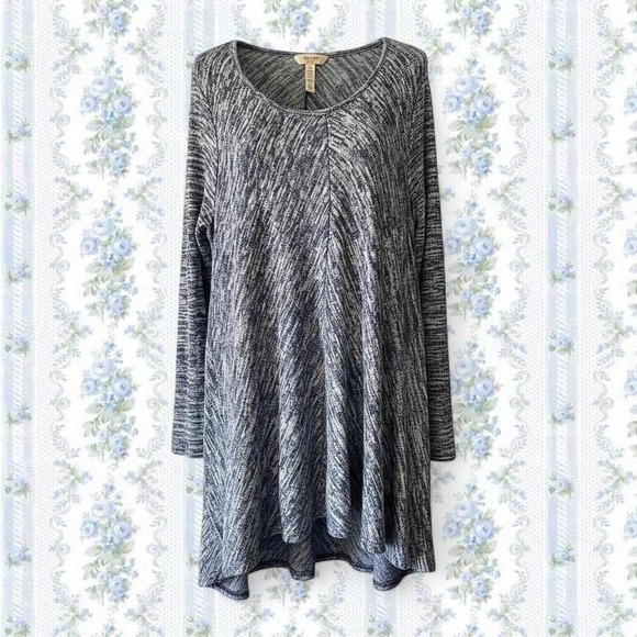 Faded Glory Tops - Heather Blue Faded Glory Tunic Shirt With a Relaxed Fit